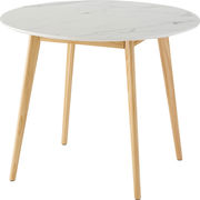 MITASインテリア ラウンドテーブルダイニングテーブル ホワイト TAP-201WH
