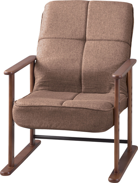 MITASインテリア 高座椅子Sフロアチェア ブラウン LSS-34BR