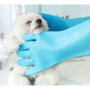 ペット  入浴用手袋   犬と猫  入浴用　マッサージブラシ　厚みのある傷防止　噛みつき防止