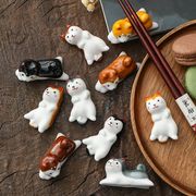 箸置き 犬の陶磁器工芸品 陶器 キッチン 和食器 可愛い 箸休 陶器テーブル 小物 卓上飾り物