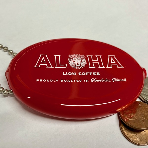 LION COFFEE ALOHA コインケース【レッド】 MADE IN USA