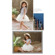子供服  シャツ チュール ブラウス　スカート 女の子 韓国 かわいいセットアップ　発表会 結婚式