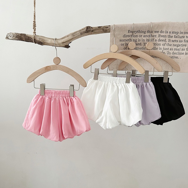 4色 韓国風 ファッション 夏用子供服   無地 子供用ショートパンツ 女の子 カジュアルパンツ