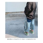 【ネコポス】デニムパンツ ロング キッズ 秋 男の子 長ズボン サルエルパンツ ゆったり ジュニア