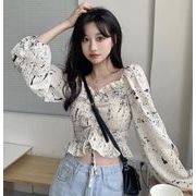 2022春夏新作 トップス 女 レディース 長袖 シャツ ブラウス インナー 2色