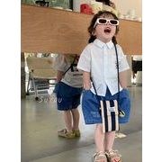 2024夏新作  ベビー服 韓国風子供服  男の子 半袖シャツ+半ズボン 分けて販売  90cm-130cm