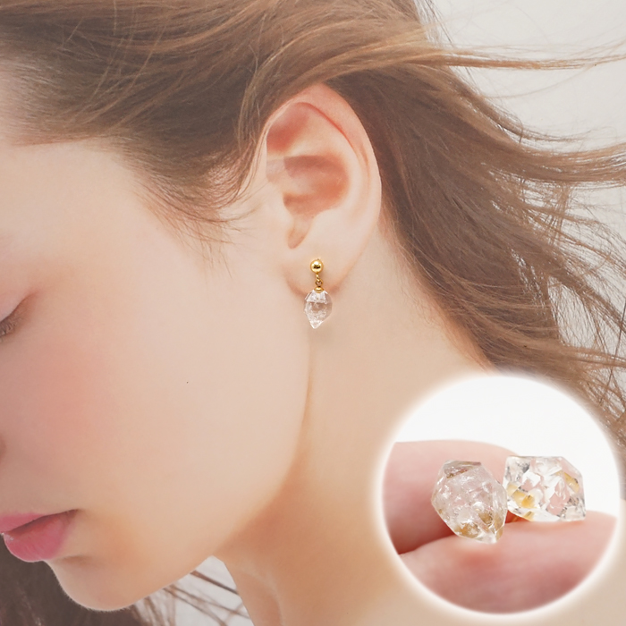 かればら♥4レア大きなNY産ハーキマーダイヤモンドピアス 楽天市場】ハーキマー ダイヤモンド ピアスの通販