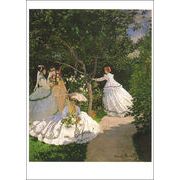 ポストカード アート モネ「庭にいる女性たち」 105×148mm 名画 郵便はがき