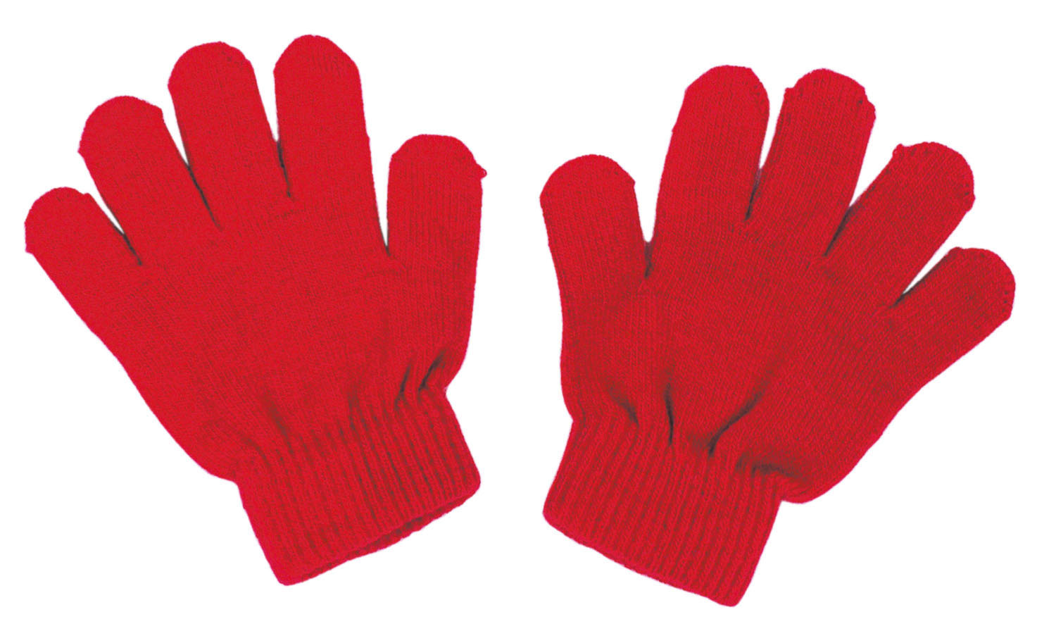 カラーのびのび手袋　赤
