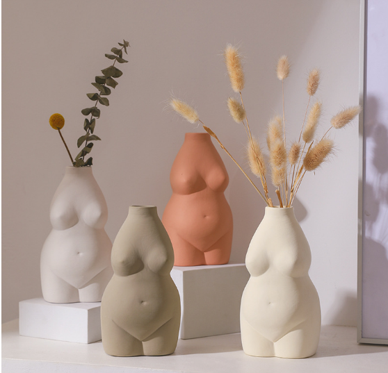 女性モデル デザイン性強い 花瓶 面白い 手作り 花器 装飾花瓶 装飾 