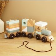 INS 人気 知育玩具  木製  おもちゃ  ごっこ遊び  キッズ  木製  玩具  子供用品  台車のおもちゃ   積み木