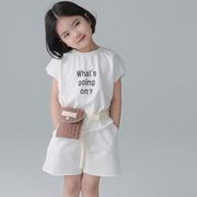 子供服　90~150cm　キッズTシャツ＋ショートパンツ　上下セット　韓国キッズ服