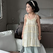 2024夏新作  ベビー服 韓国風子供服 女の子 キャミソールスカート  80cm-140cm