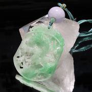 ネックレス　天然翡翠　龍　ミャンマー産　ヒスイ　人生　成功　守護　パワーストーン　天然石