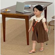 2024夏人気韓国子供服トップス+ワンピースセット半袖かわいい
