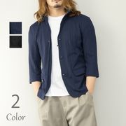 テーラードジャケット メンズ 七分袖 イタリアンカラー ワイヤー襟 サマージャケット tokyo2212