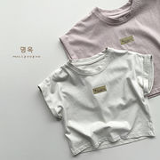 2024新作 韓国風  ベビー服  子供服 男の子  半袖  トップスTシャツ 2色  80-130cm