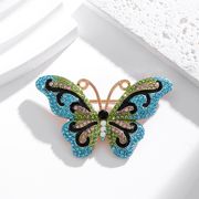 蝶のブローチ ラインストーン ファッション 昆虫コサージュ 服飾小物