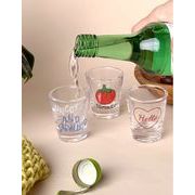 2024 撮影道具  雑貨 撮影道具 撮影道具 ガラスカップ 冷たい 飲み物 焼酎グラス 3点セット ins