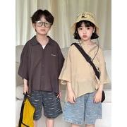 2024夏新作 子供服 韓国風子供服 新しいスタイル 男女兼用 Tシャツ 2色 90-150cm