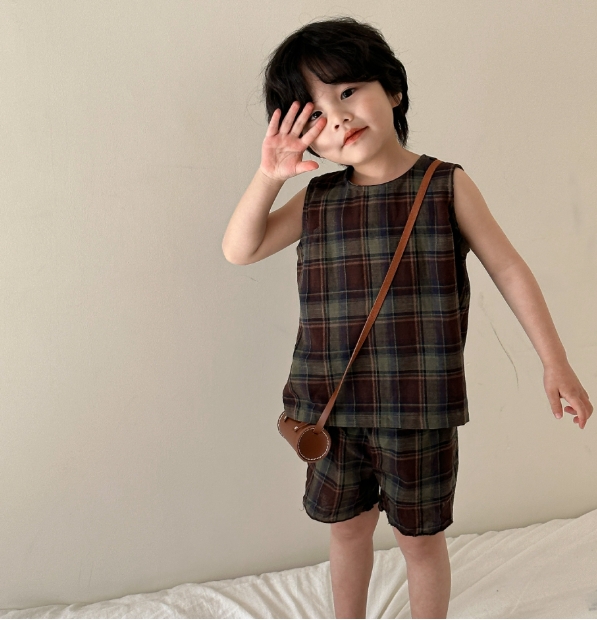 2024夏新作 兄弟姉妹コーデ 韓国風子供服 男女兼用 お出かけ ベスト 
