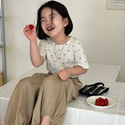 子供服　80~140cm　キッズＴシャツ　リボンT　半袖　韓国キッズ服