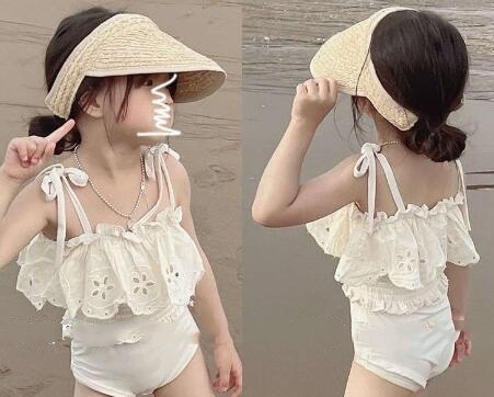 子供服 キッズビキニ着　連体式水着  おしゃれ水着　オールインワン　90-140CM