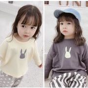 キッズ　長袖　Tシャツ　秋　韓国　　子供服　女の子　男の子　シンプル　トップス　無地　カジュアル