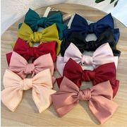 超人気髪飾り　韓国風雑貨　リボンヘアピン　チェック　髪留め　ヘアアクセサリー　多色　可愛い