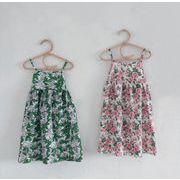 夏　韓国風子供服 　韓国ファッション　キャミワンピース　花柄　女の子　キッズ服　子供服