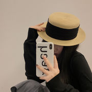 麦わら帽子　UVカット　春夏　レディース　韓国ファッション　オシャレ　ストロー