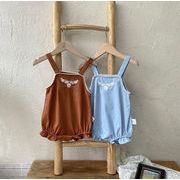 全2色[66-90cm] ベビー サロペットロンパース 刺繍 オールインワン キッズ 子供服