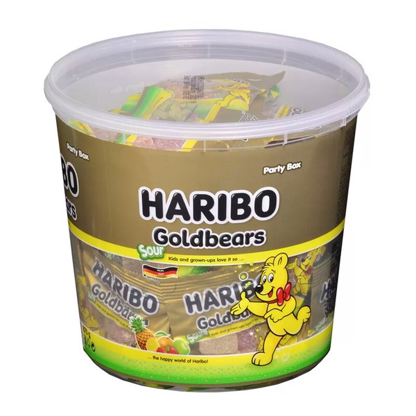 HARIBO ハリボー サワーゴールドベア ドラム 870 g グミキャンデー 小袋 小分け包装 スーパーPコ  問屋・仕入れ・卸・卸売の専門【仕入れならNETSEA】