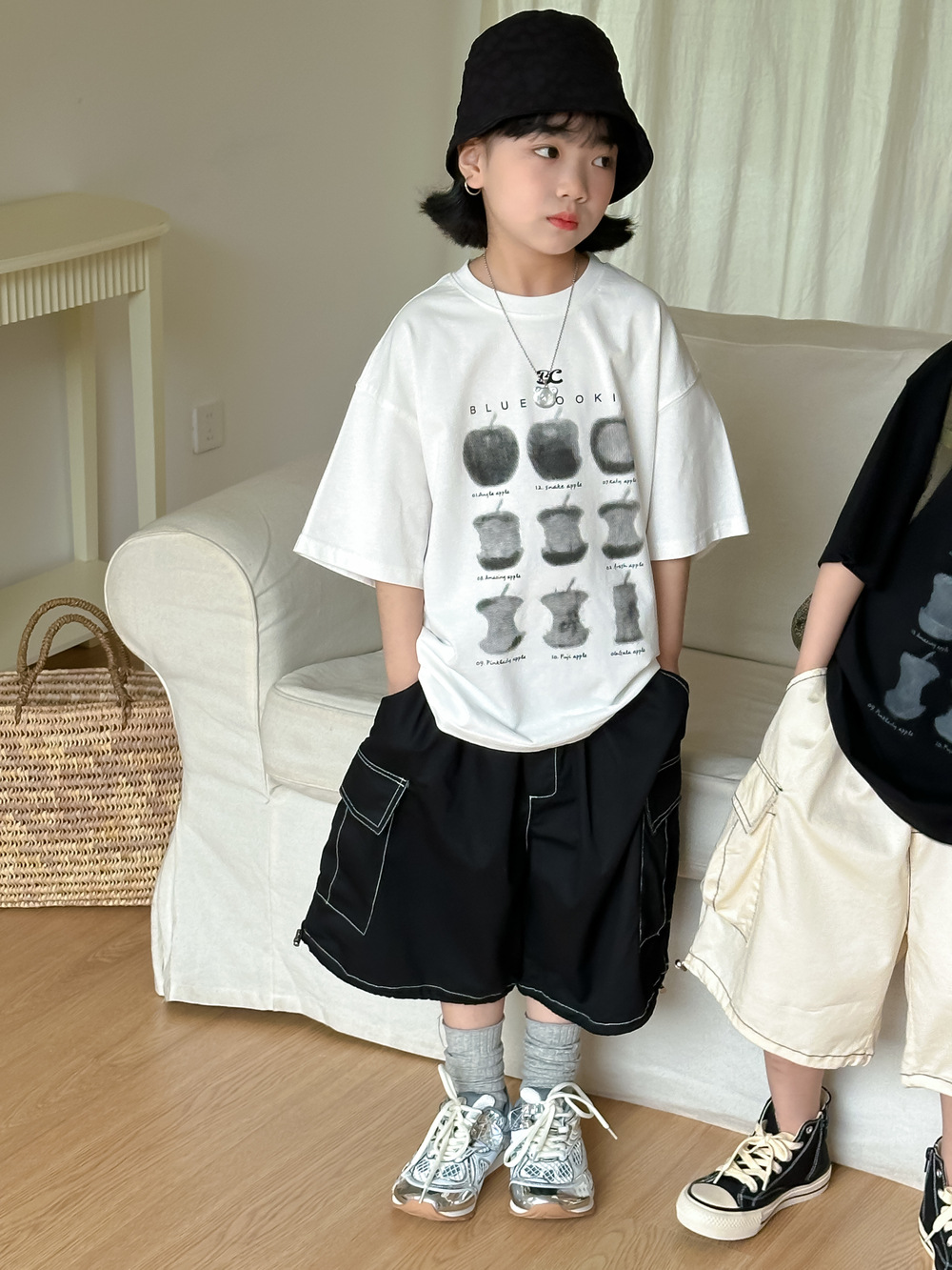 ジュニア服 モデル エロ 新品春夏 韓国風子供服 姉妹兄弟コーデ ユニセックス子供服 リンゴ Tシャツ トップス 90-150cm 2色 | 卸売・ 問屋・仕入れの専門サイト【NETSEA】