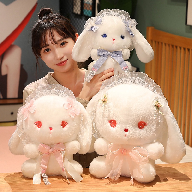 4色 新作ウサギのぬいぐるみ リボンが付いたかわいいウサギ