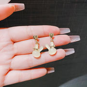 S925ポスト ピアス ウサギ ハンドメイド ピアス　ピアス キャッチ ピアス イヤリング 2024新作