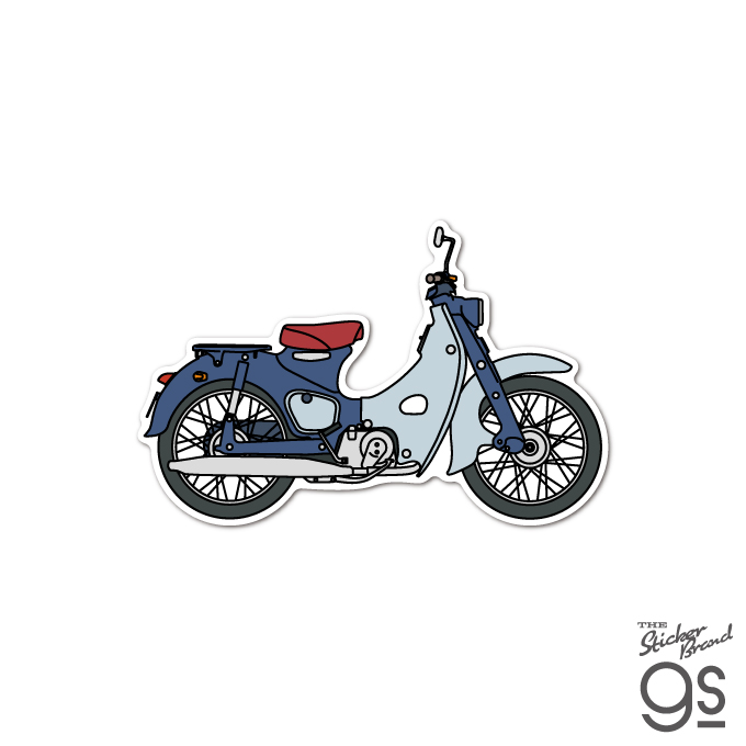 スーパーカブ　カブ　昭和レトロ　スーパーカブ用シート キャラクターイラスト HONDA ダイカットステッカー スーパーカブ 側面イラスト コレクション
