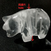 天然石 パワーストーン / 水晶・クリスタルクォーツ ビーズ 背中に貫通穴あり