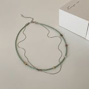 ビーズネックレス　デザイン　アクセサリー　レディース　韓国ファッション