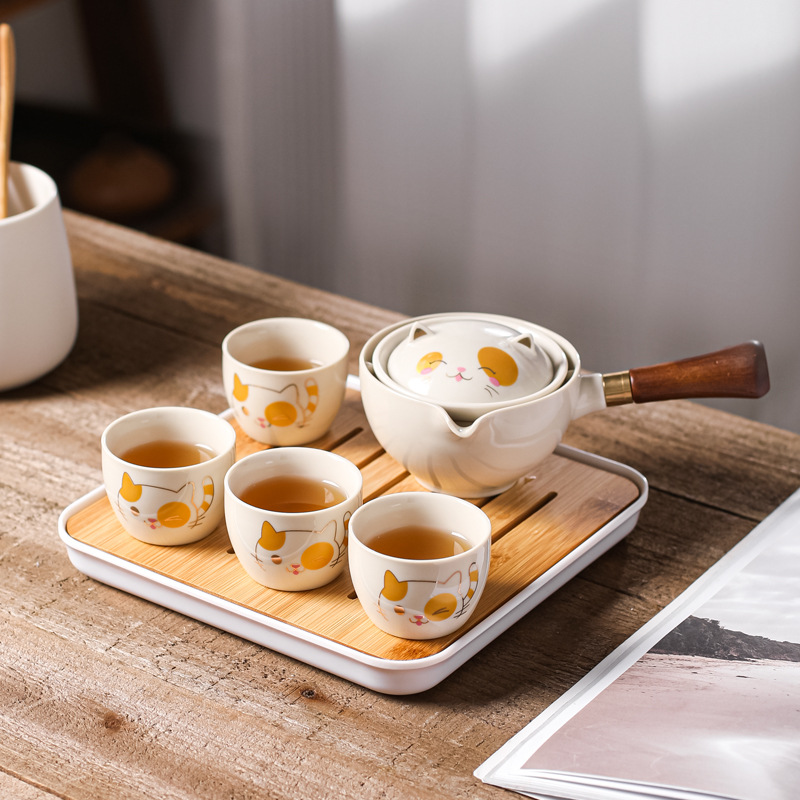2024新作ポット陶磁器茶器セットカンフティー茶器レットロー茶器