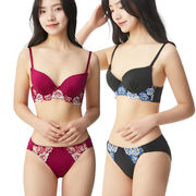 【即納】 チュールレースブラジャー＆ショーツセット