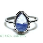 ☆一点物☆【リング】デュモルチライトインクォーツ (7A) しずく型 No.08