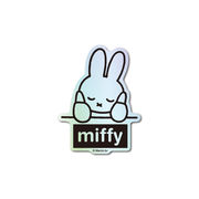 miffy ホログラムステッカー 考え事 キャラクター 絵本 イラスト かわいい こども うさぎ グッズ MIF090