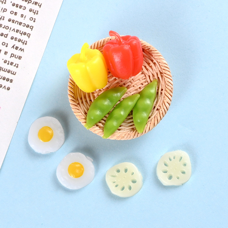 PVC製 野菜 立体 ドールハウス ミニ  デコパーツ DIY素材 貼り付けパーツ デコ素材 手芸材料