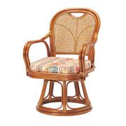 ラタン回転椅子ミドルタイプ(SH390)　椅子/家具/インテリア/リビング