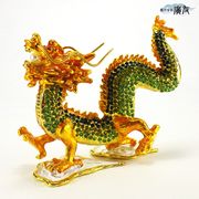 龍の置物 風水 龍 置物 風水龍 龍神 風水グッズ 開運グッズ 辰  (ラインストーン雲上五爪龍(Gタイプ))
