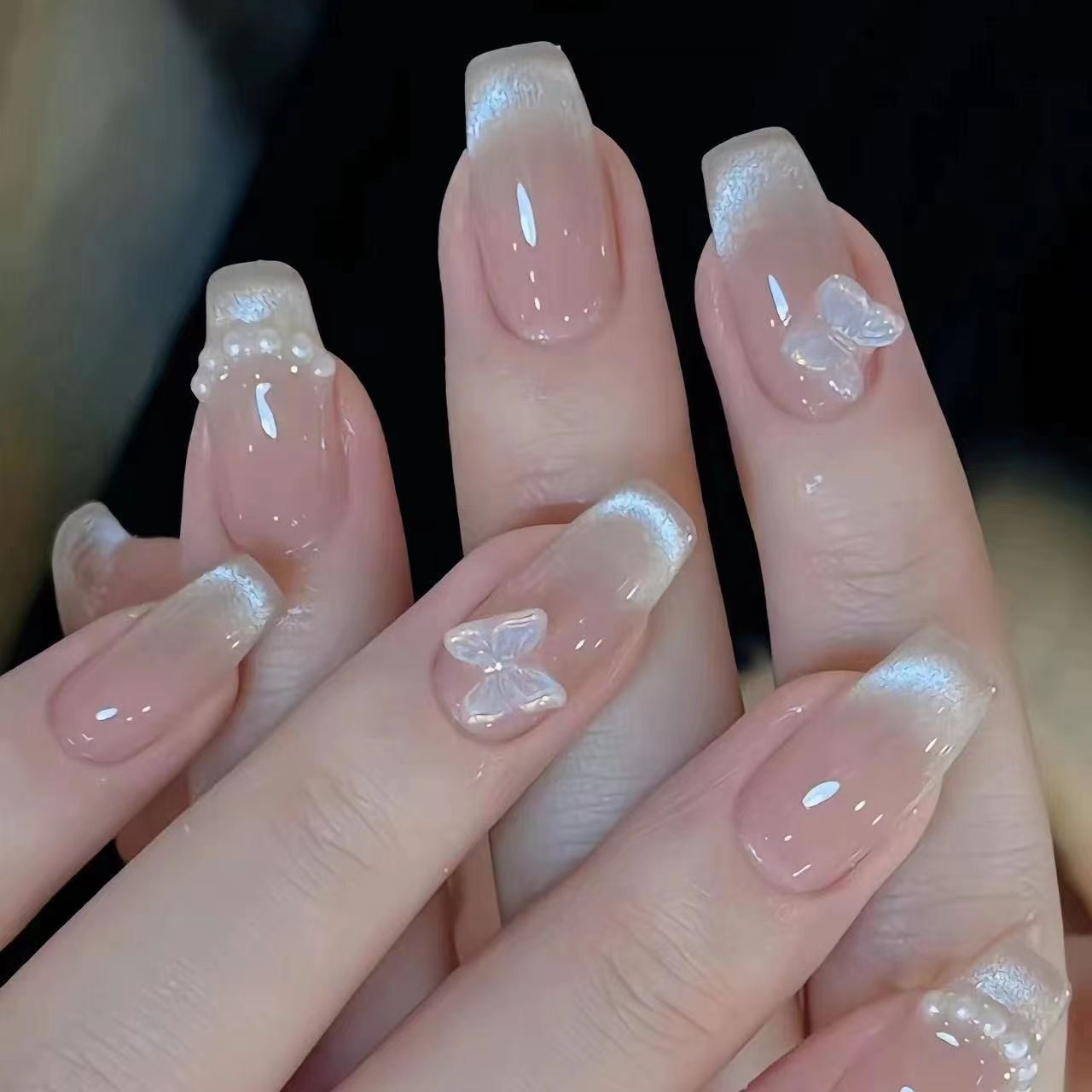 ネイルチップ フレンチネイル ネイルアート用品 3D立体 繰り返す利用