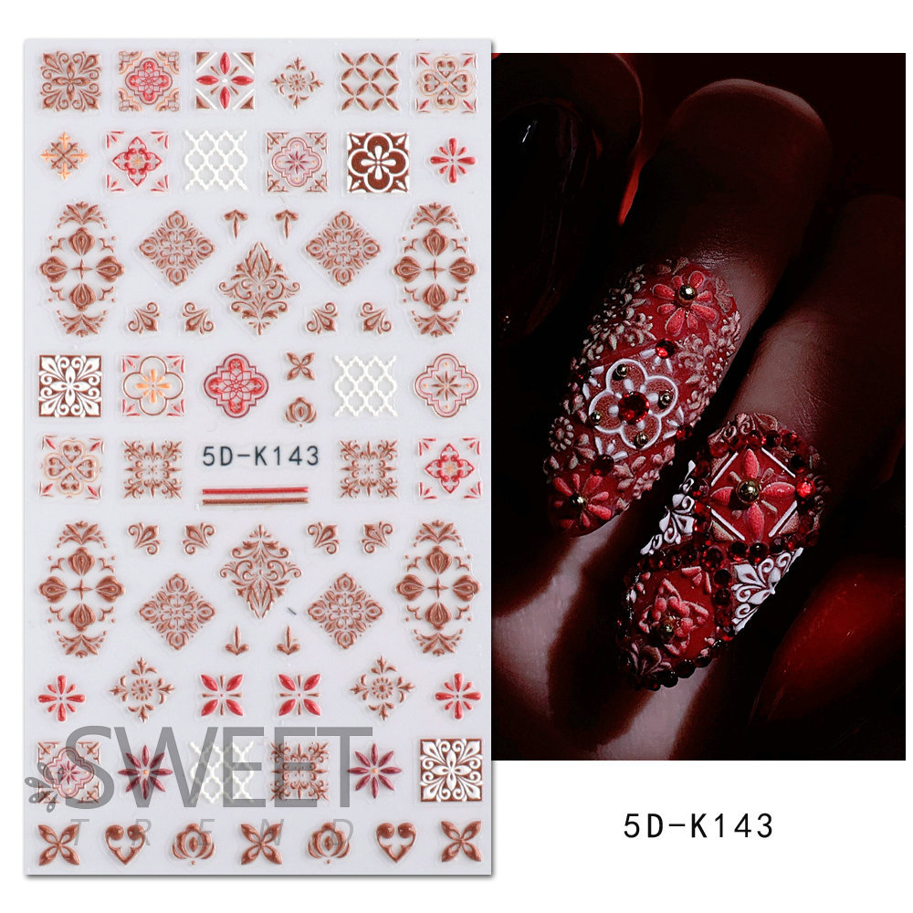 ネイルアート用品(筆など) kkk TSUMEKIRA（ツメキラ）ネイルシール 箔和柄 ゴールド／SG-HWG