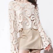 レディース服   短いブラウス上着 シニッ レディースファション商品 カジュアル上着