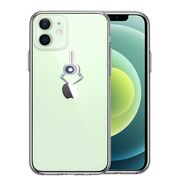 iPhone12mini 側面ソフト 背面ハード ハイブリッド クリア ケース UFOキャッチャー りんご キャッチ 2
